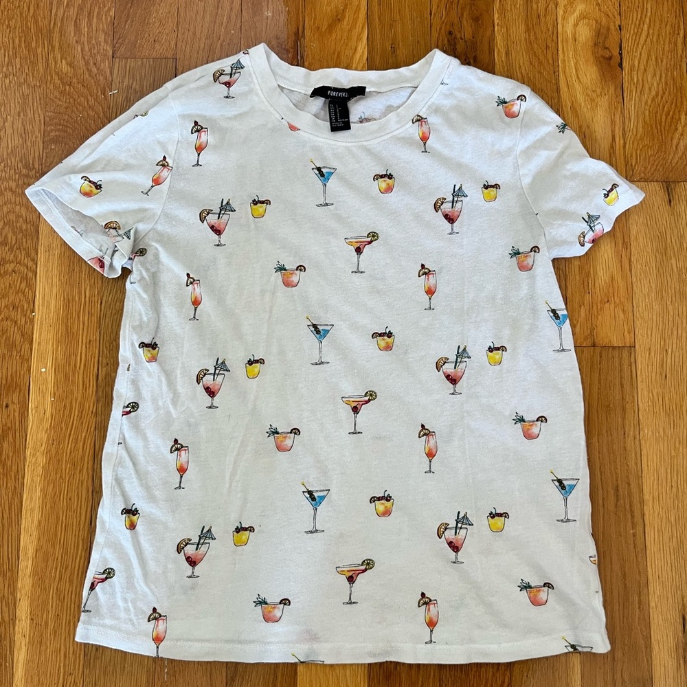Cocktail Margarita Pattern T-Shirt